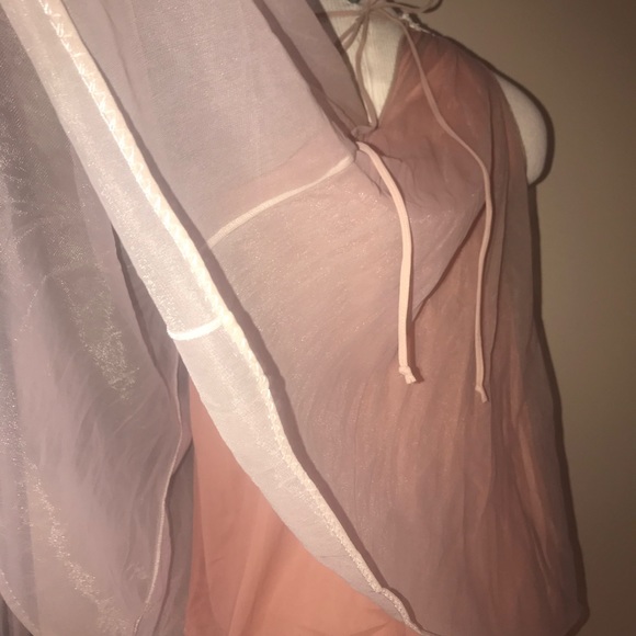 VINTAGE GLYDON’S of HOLLYWOOD Nude Peignoir Petite - Picture 8 of 8